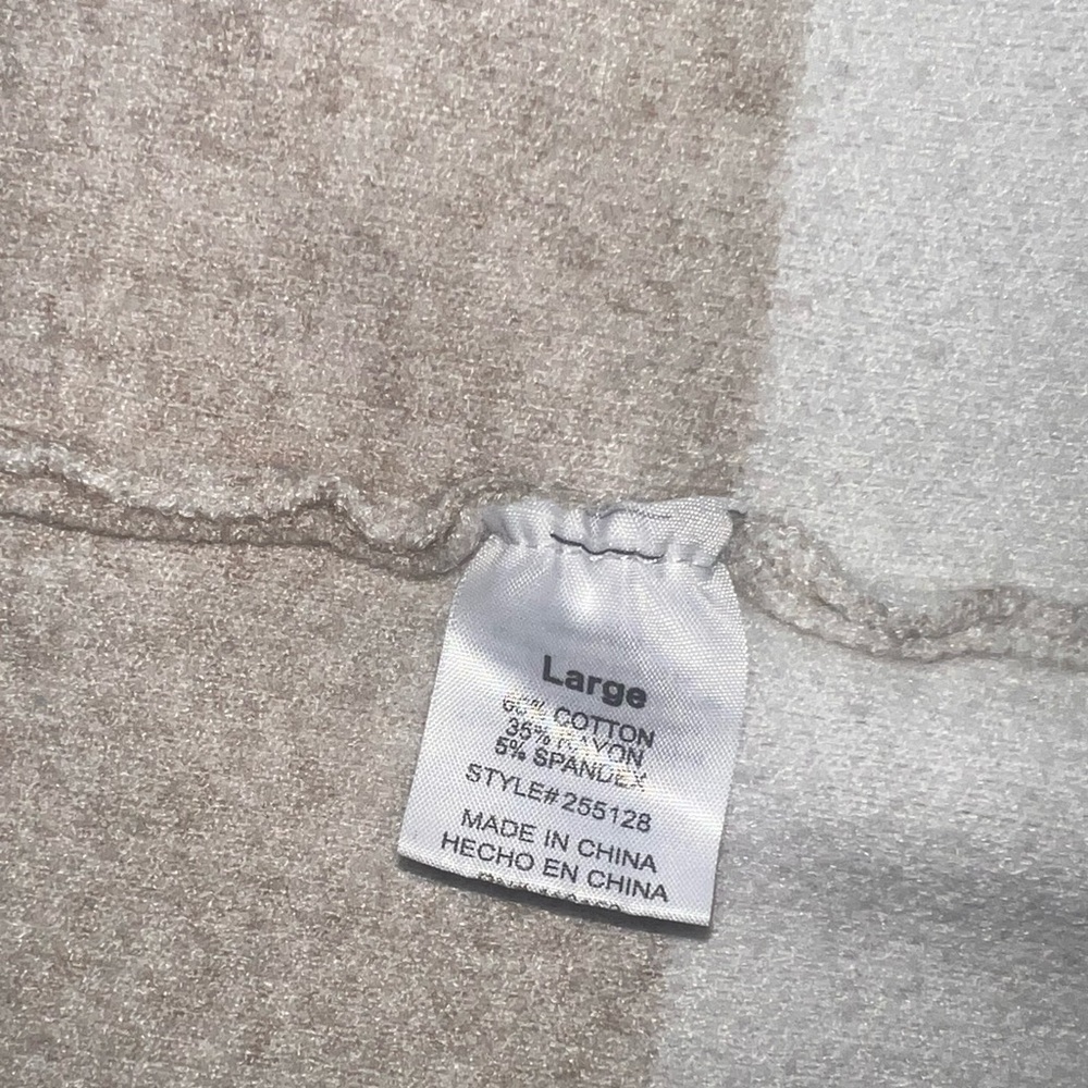 SHEIN Cream and White Open Front Cape Cotton Blend - Picture 3 of 3